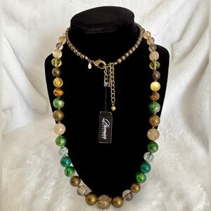 Premier Designs Earth Mixed Material Beaded Necklace